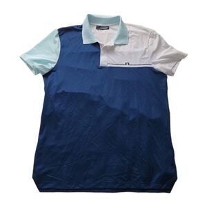 J Lindeberg Men's SHIRT POLO CLIFF Regular Fit Golf Navy Blue Sz M Medium NEW